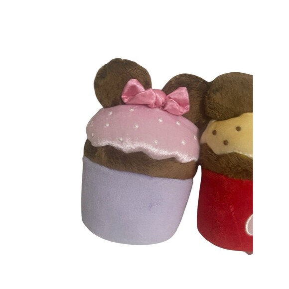 Disney Parks Mickey Mouse and Minnie Mouse Cupcake Plush - Picture 3 of 11